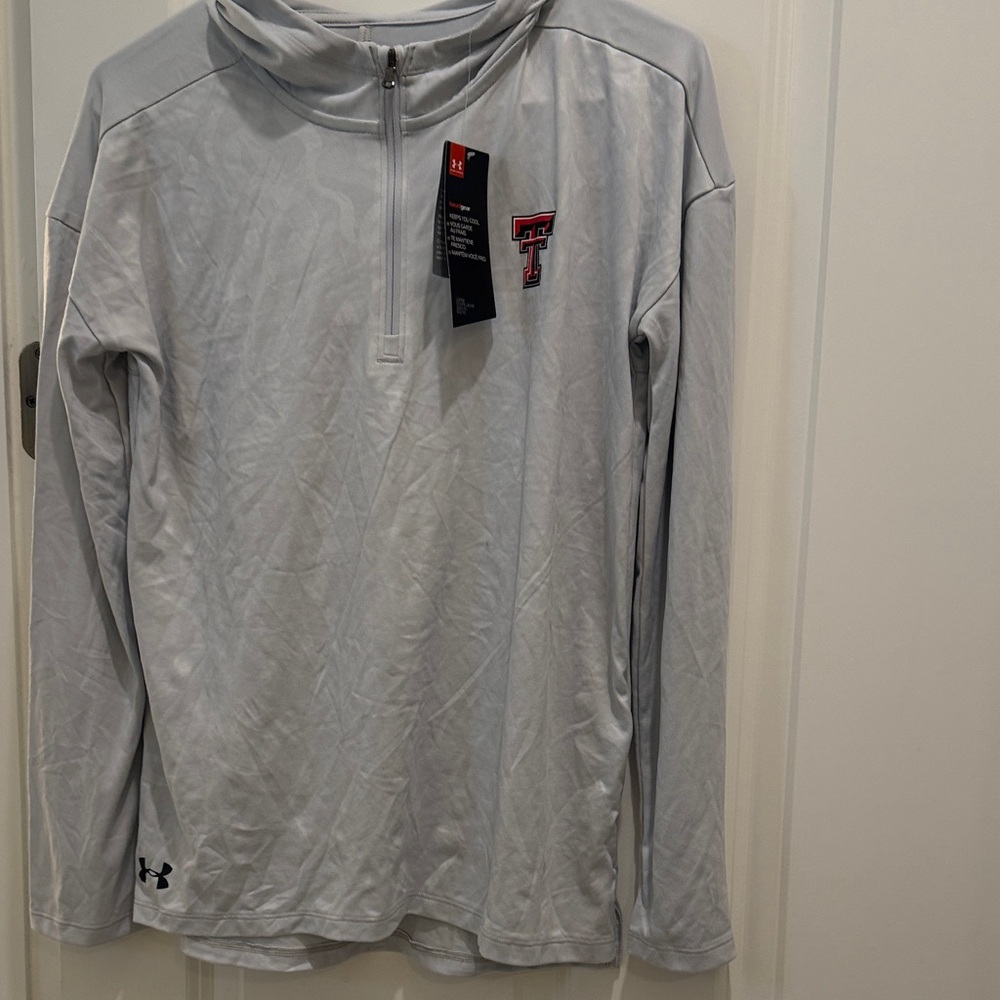 Under Armour Women’s Texas Tech Light Gray Quarter-Zip